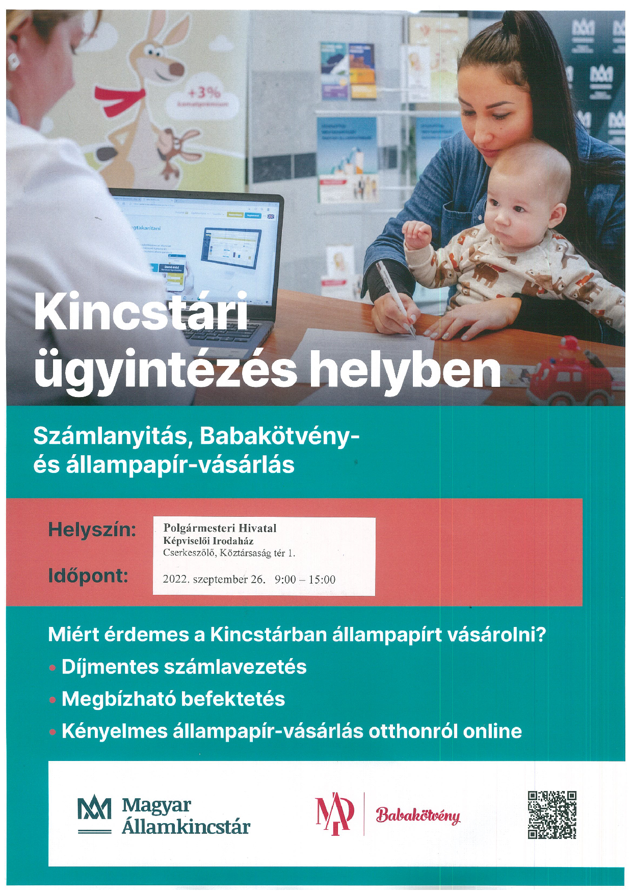 Kincstári ügyintézés helyben