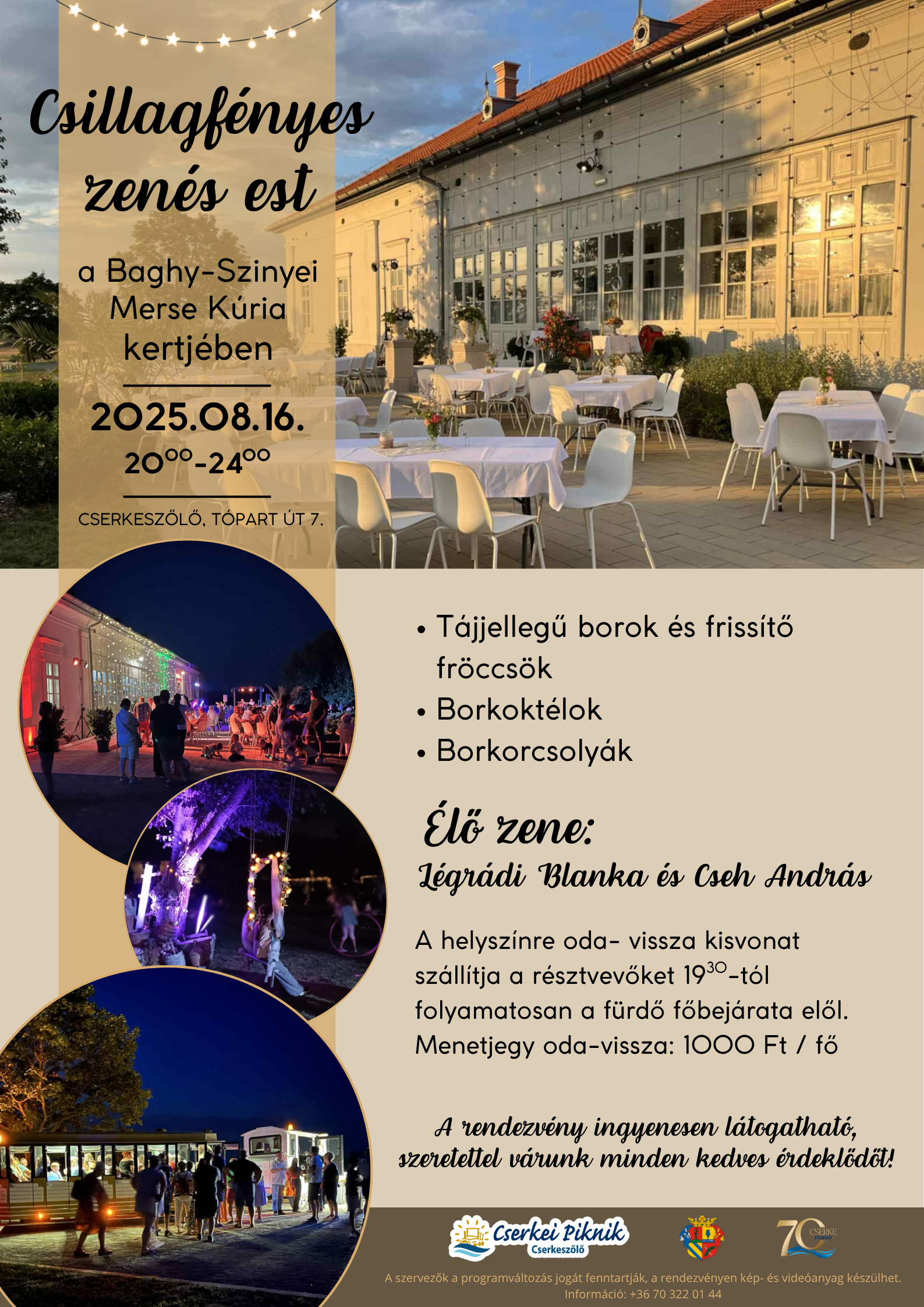 Csillagfényes zenés est a Kúriában