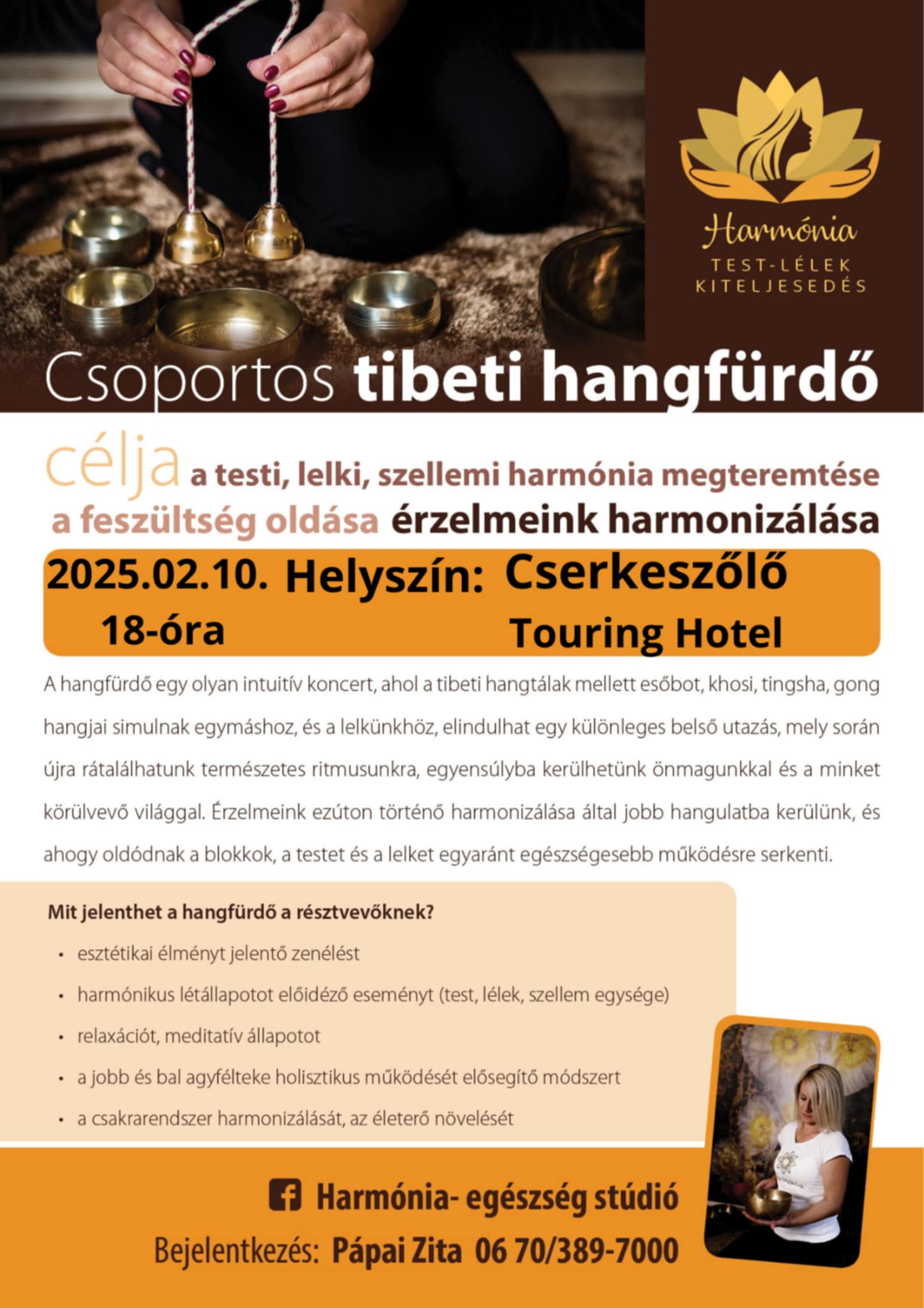 Csoportos tibeti hangfürdő