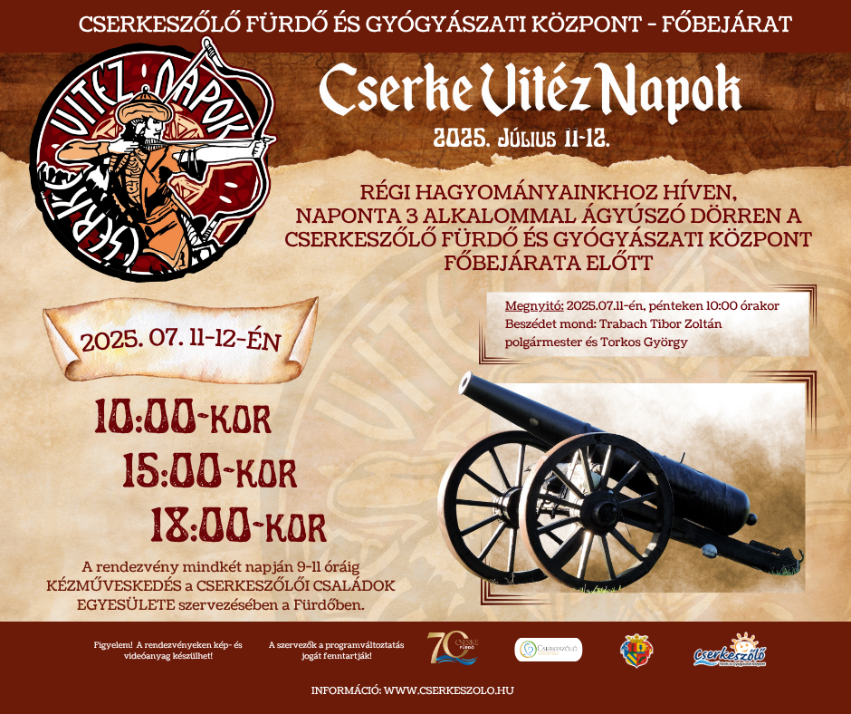 Ágyúszó a Cserke Vitéz Napokon