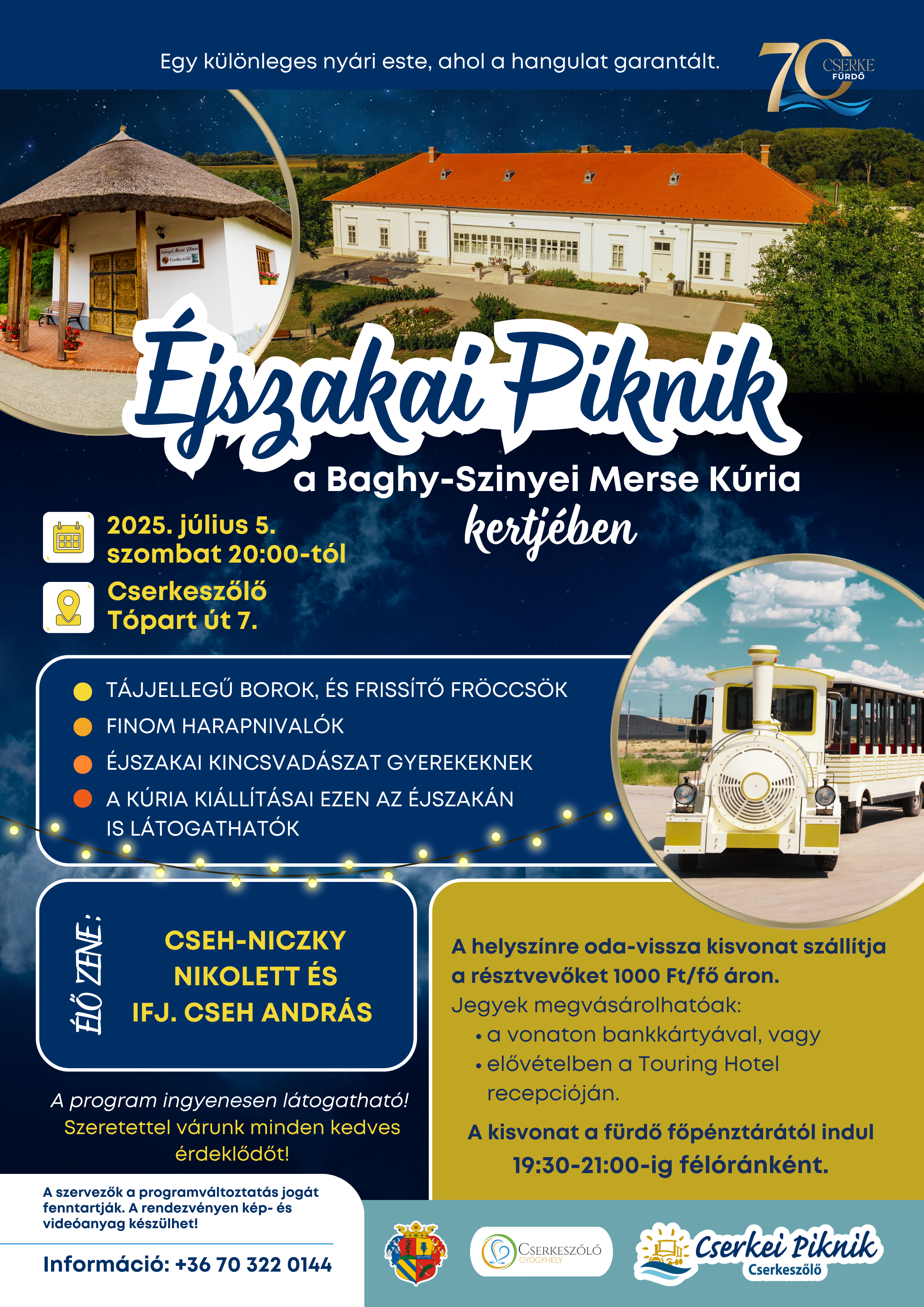 Éjszakai Piknik a Baghy-Szinyei Merse Kúria kertjében