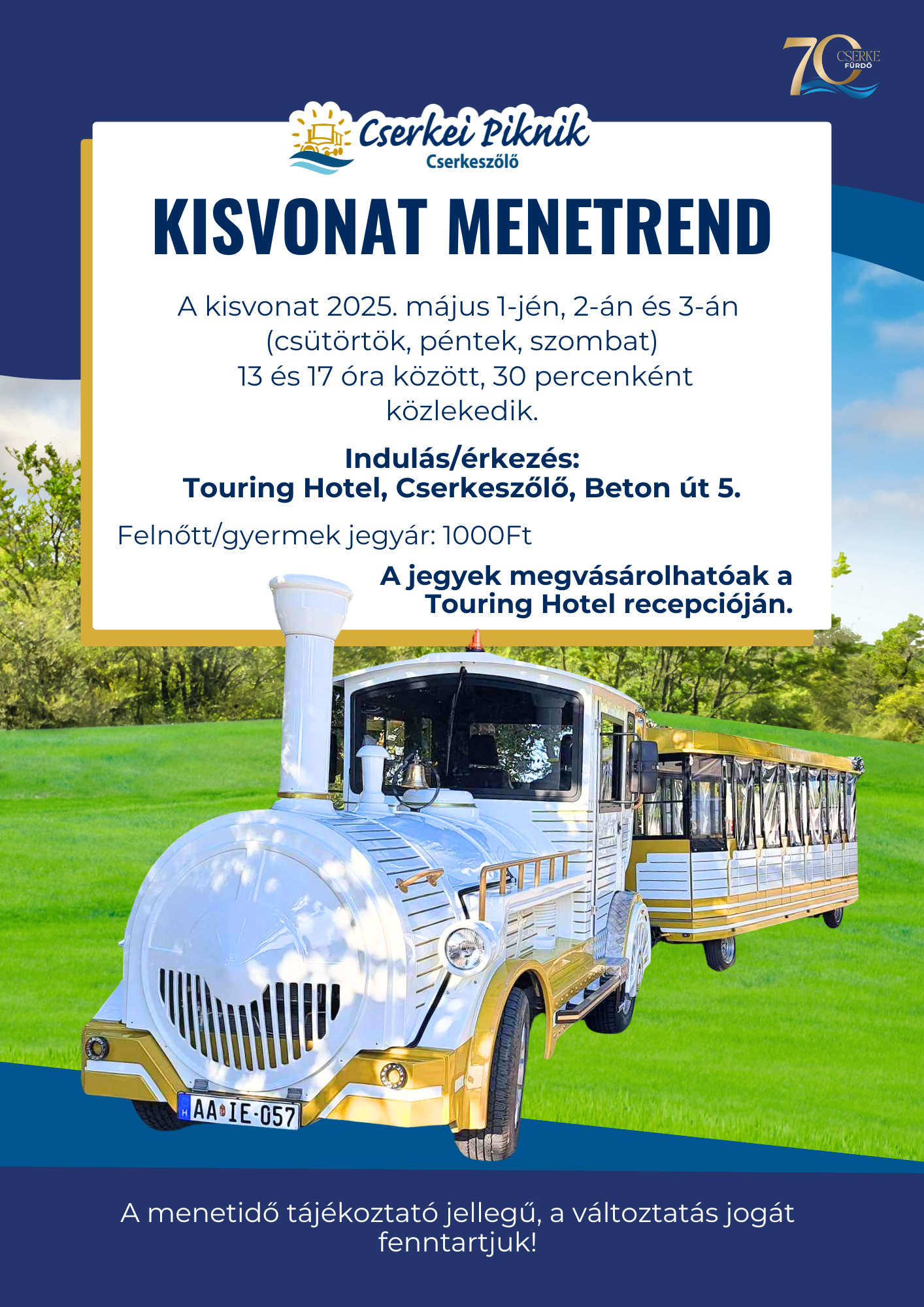 Kisvonat menetrend