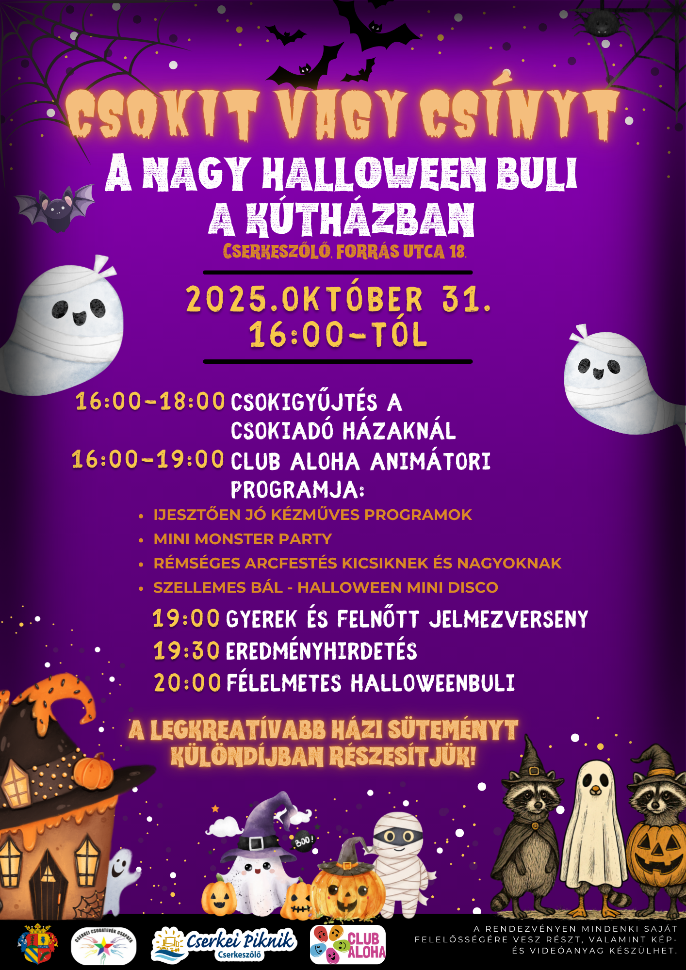 Halloweeni buli a Kútházban